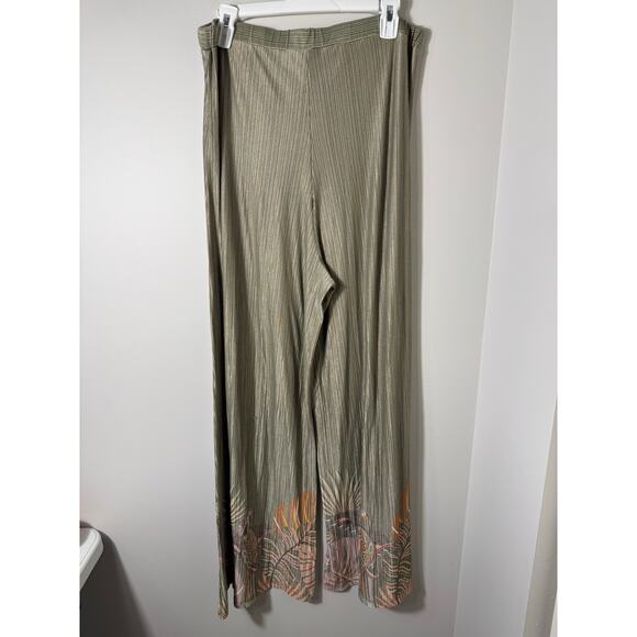 Farm Rio Anthropologie Guadalupe Parrot Wide Leg Pants Size XL - Picture 3 of 7
